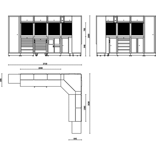 Combinazione arredo officina BETA C45PRO 2.0 DX
