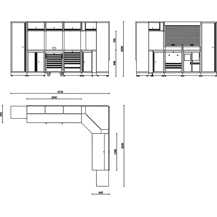 Combinazione arredo officina BETA C45PRO 2.0 FX