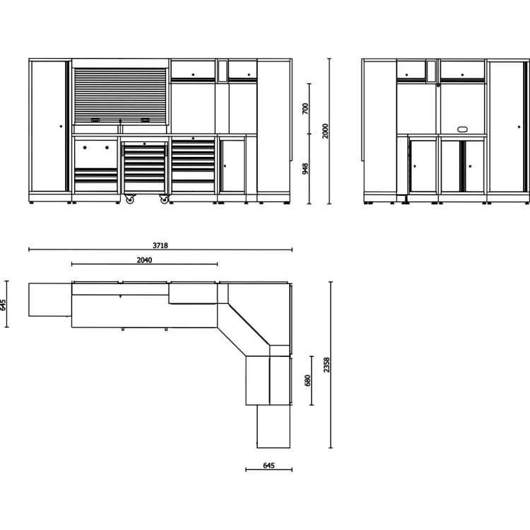 Combinazione arredo officina BETA C45PRO 2.0 GX
