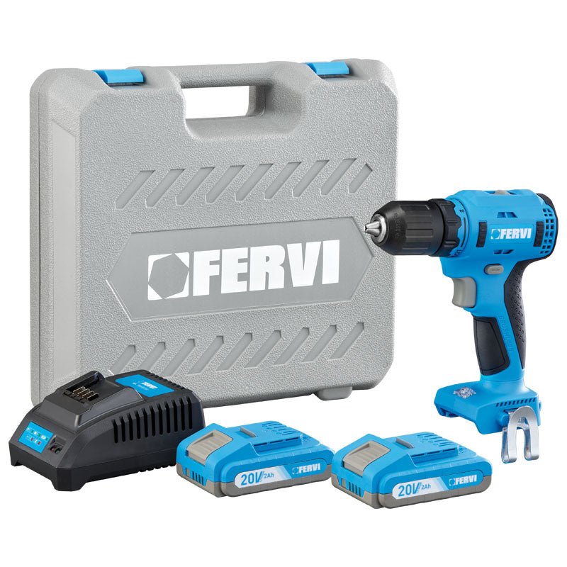 Trapano avvitatore 20V Fervi modello FB20CD3AB-22B