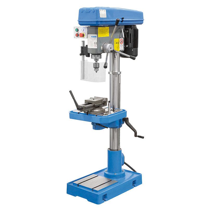 Trapano a colonna con trasmissione a cinghia Fervi T032