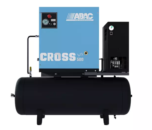 Compressore a vite a velocità variabile Abac CROSS 500E 4kW 10Bar 400/50 con essiccatore