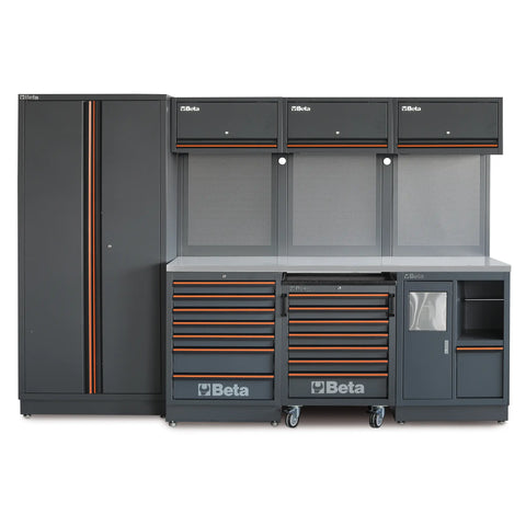 Arredo Officina Beta C45PRO 2.0 X - Postazione Modulare Professionale 2955 mm