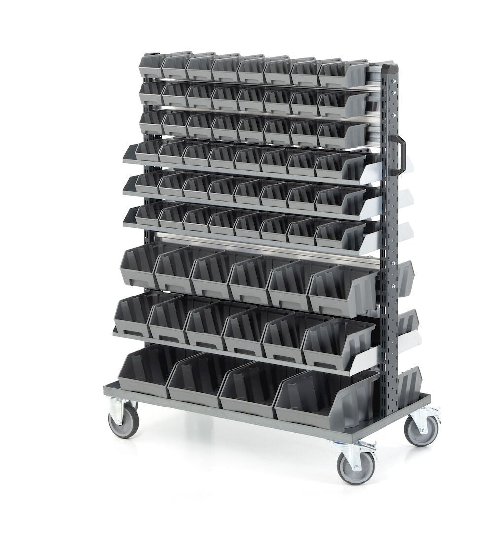 Carrello Bifronte FAMI 391C01 con 130 Contenitori a Bocca di Lupo